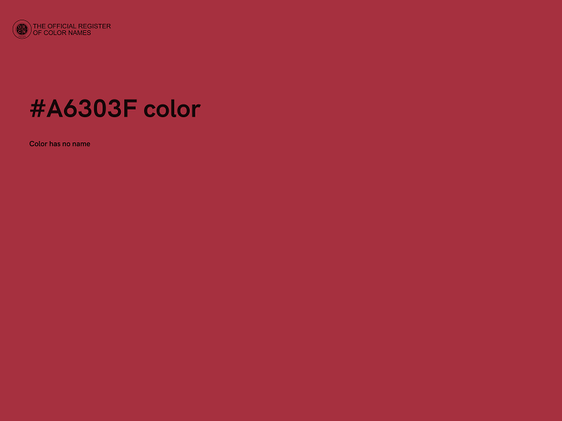 #A6303F color image