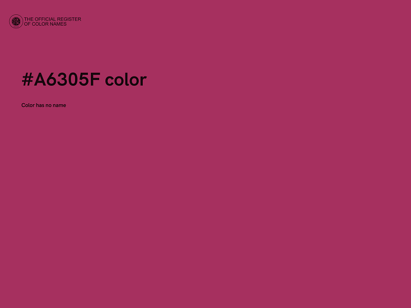 #A6305F color image