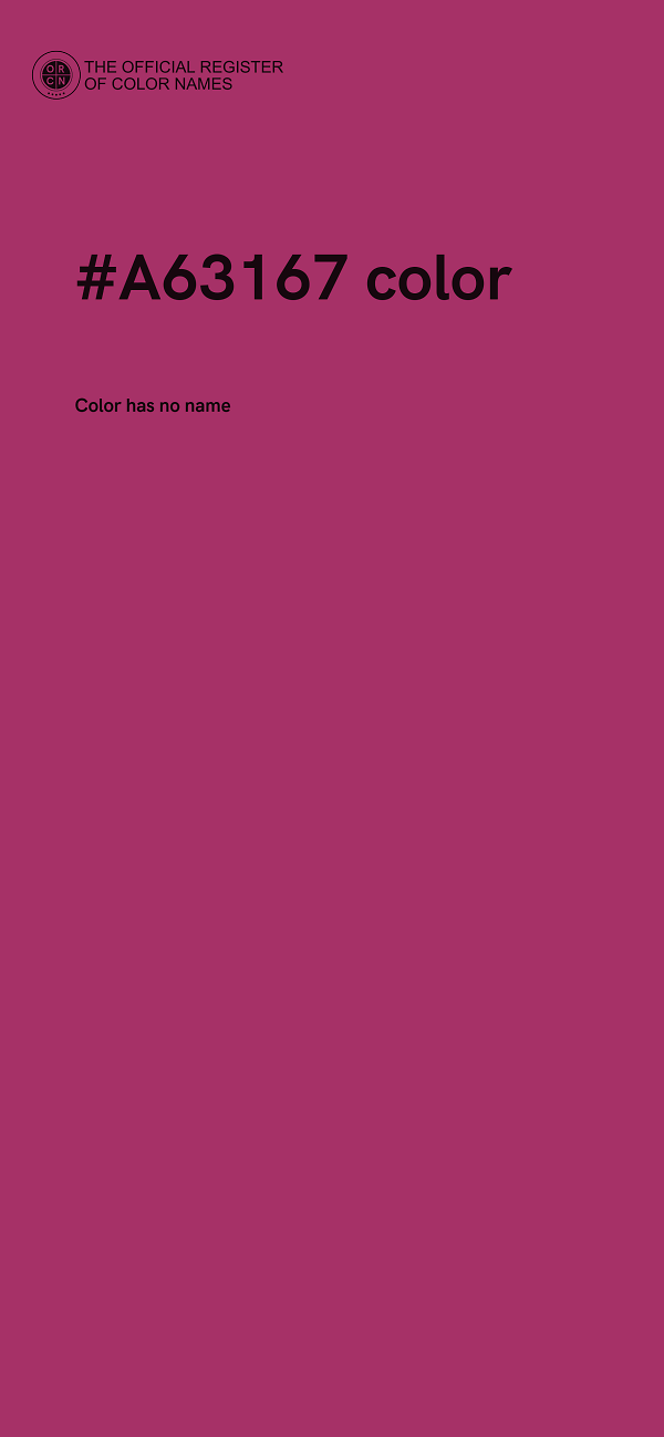 #A63167 color image