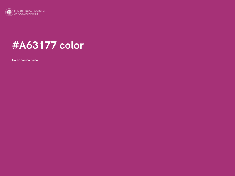 #A63177 color image