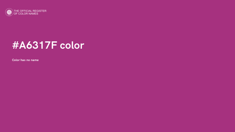 #A6317F color image