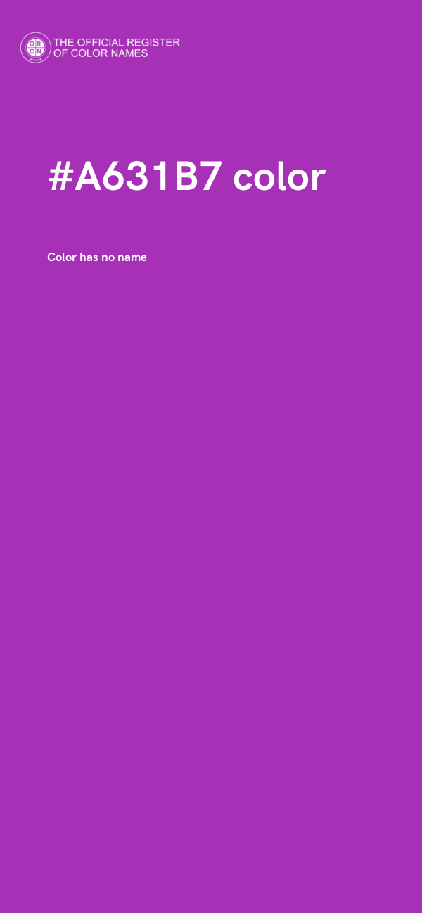 #A631B7 color image