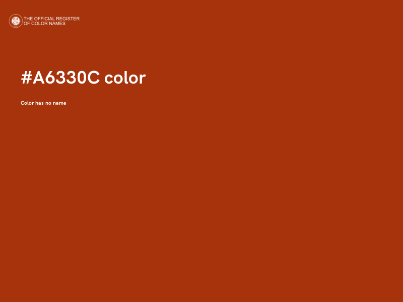 #A6330C color image