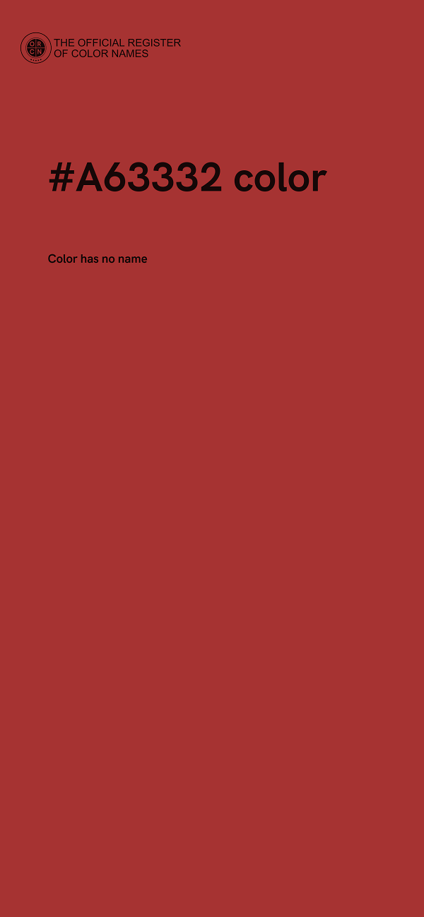 #A63332 color image