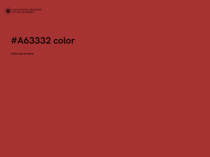 #A63332 color image