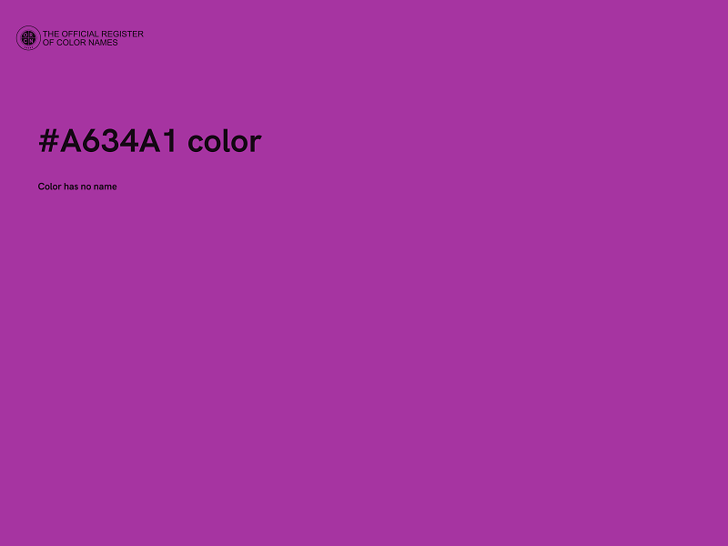 #A634A1 color image