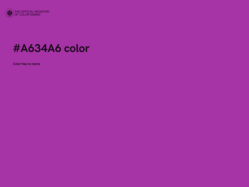 #A634A6 color image