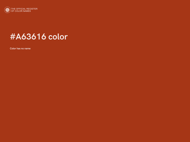 #A63616 color image