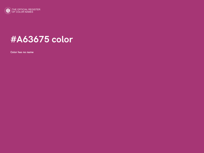 #A63675 color image