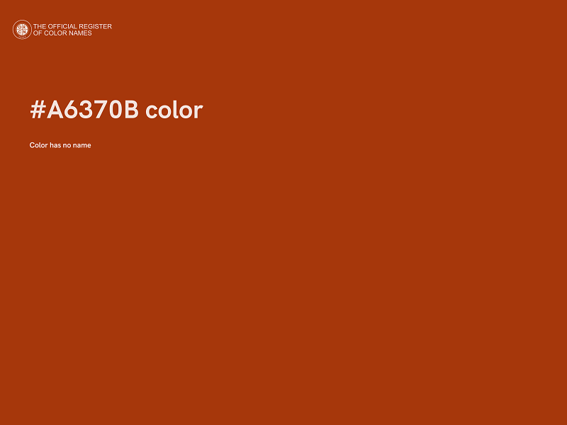 #A6370B color image