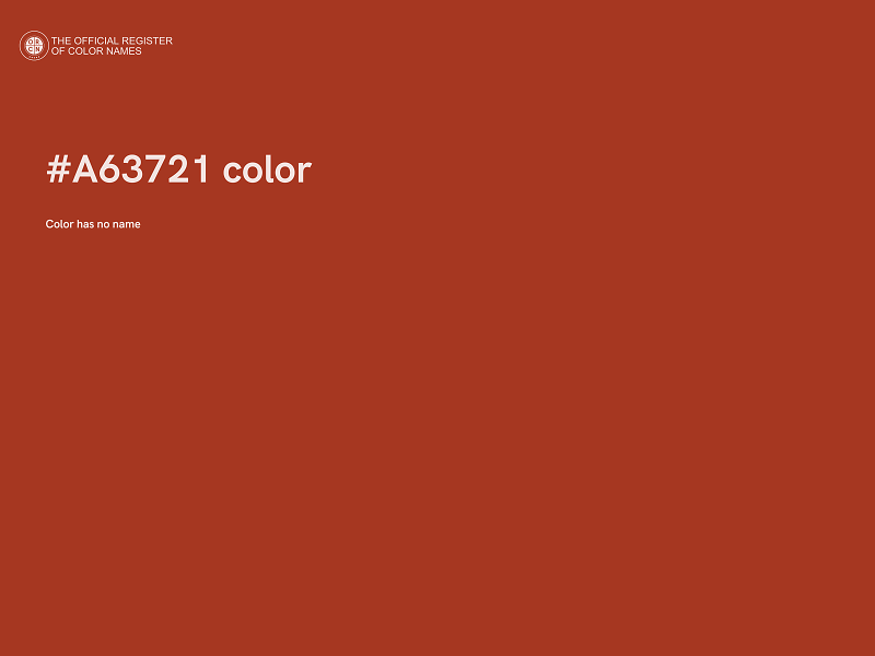 #A63721 color image