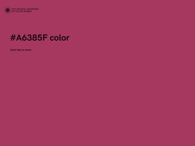 #A6385F color image