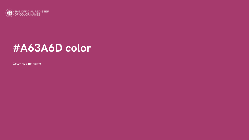 #A63A6D color image