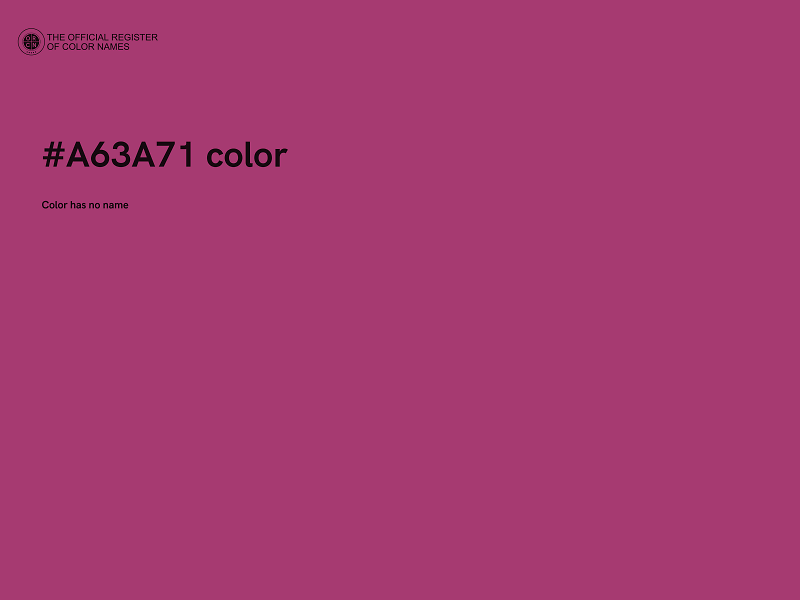 #A63A71 color image