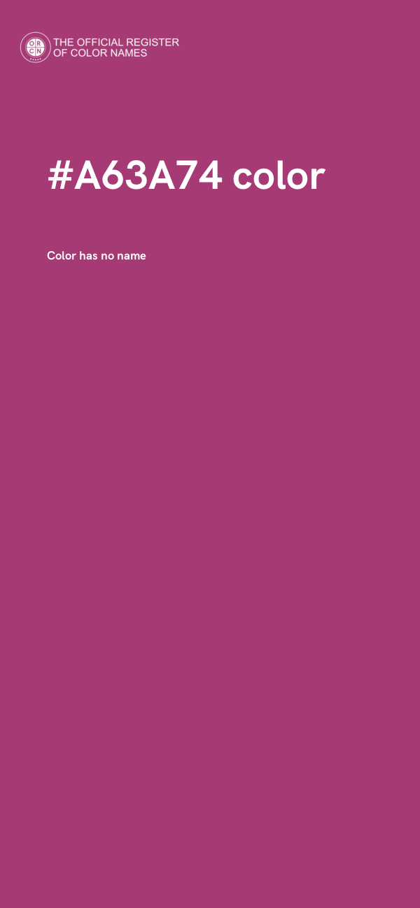 #A63A74 color image