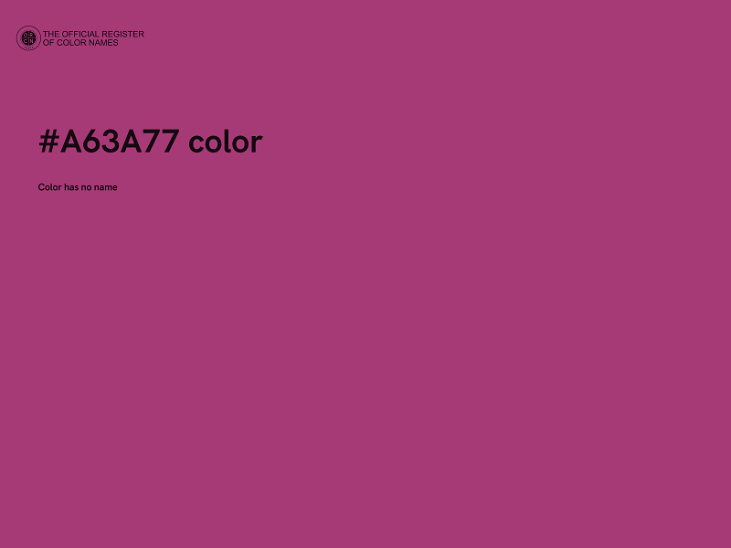 #A63A77 color image