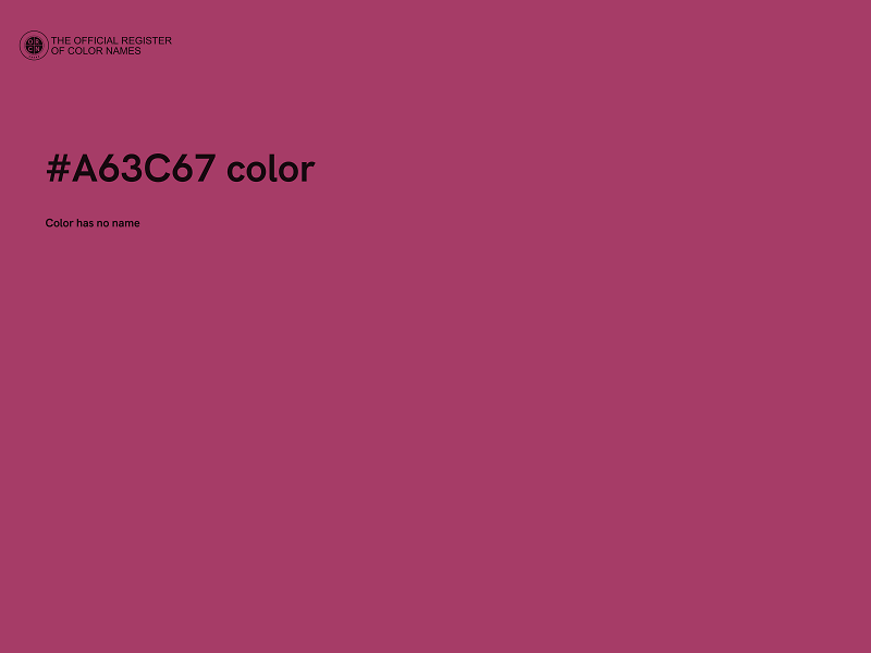 #A63C67 color image