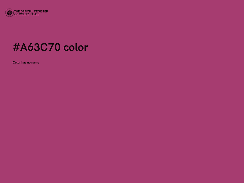 #A63C70 color image