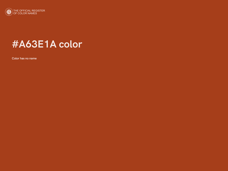 #A63E1A color image