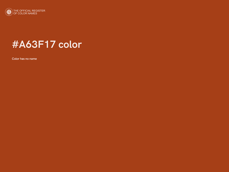 #A63F17 color image