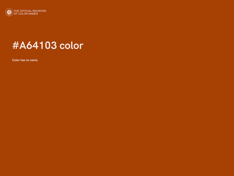 #A64103 color image