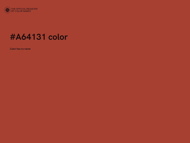 #A64131 color image