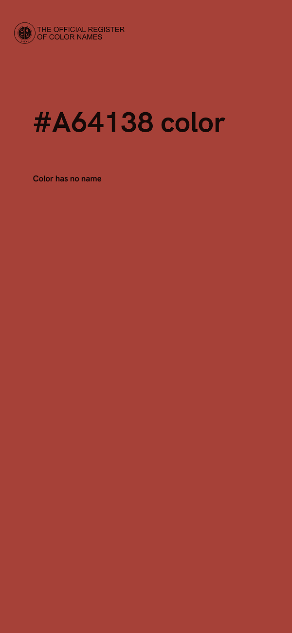 #A64138 color image