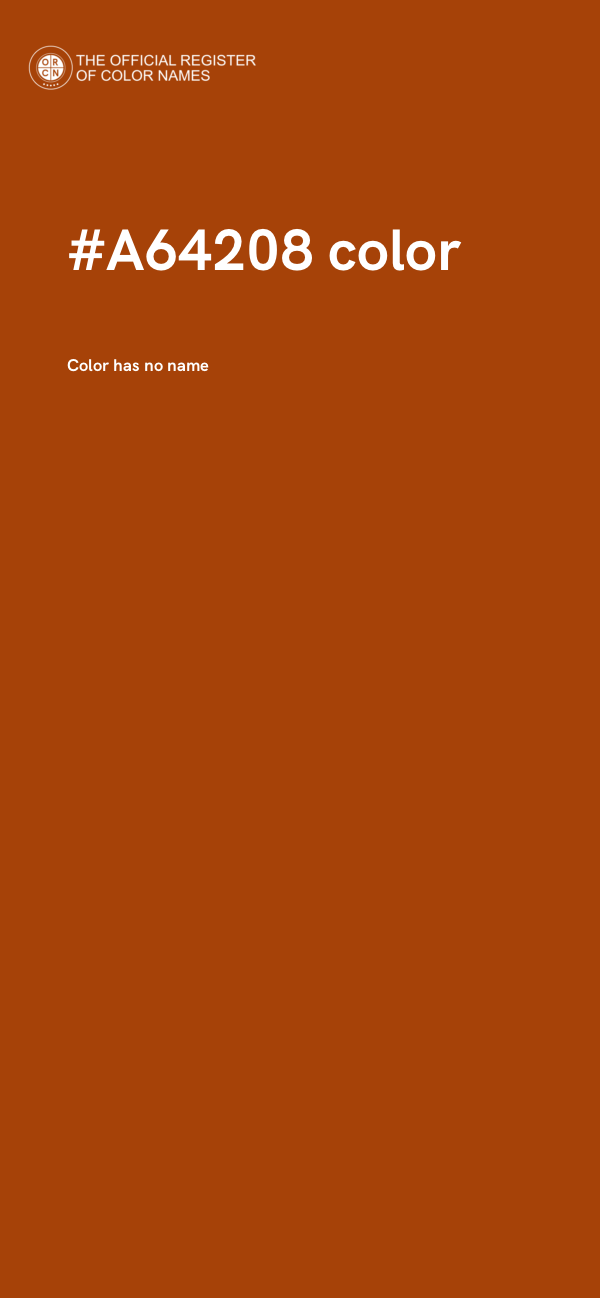 #A64208 color image