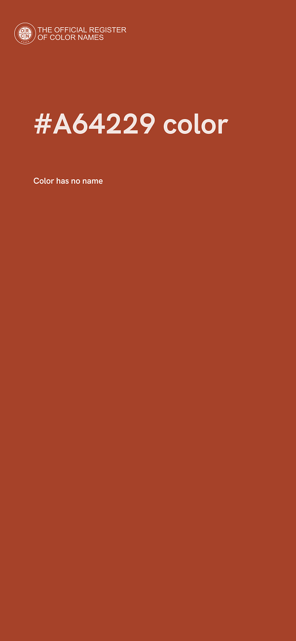 #A64229 color image