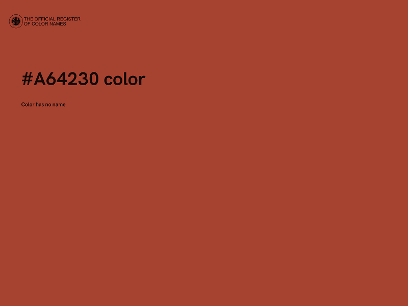 #A64230 color image