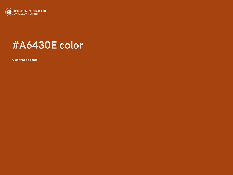 #A6430E color image