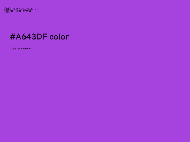 #A643DF color image