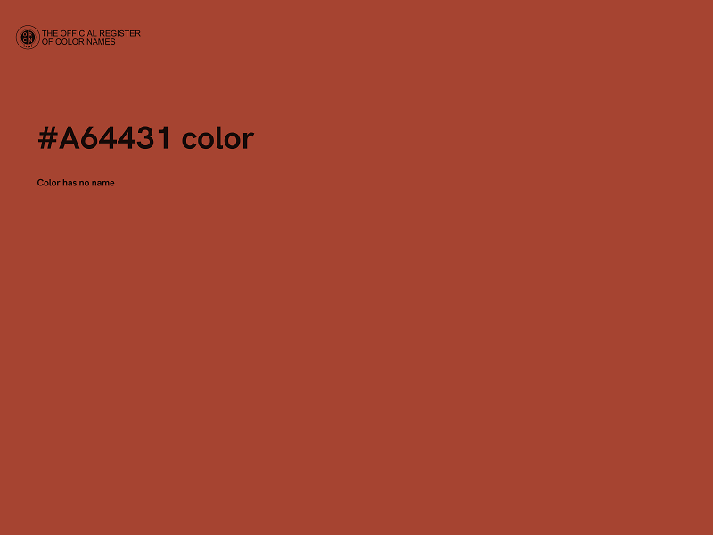 #A64431 color image