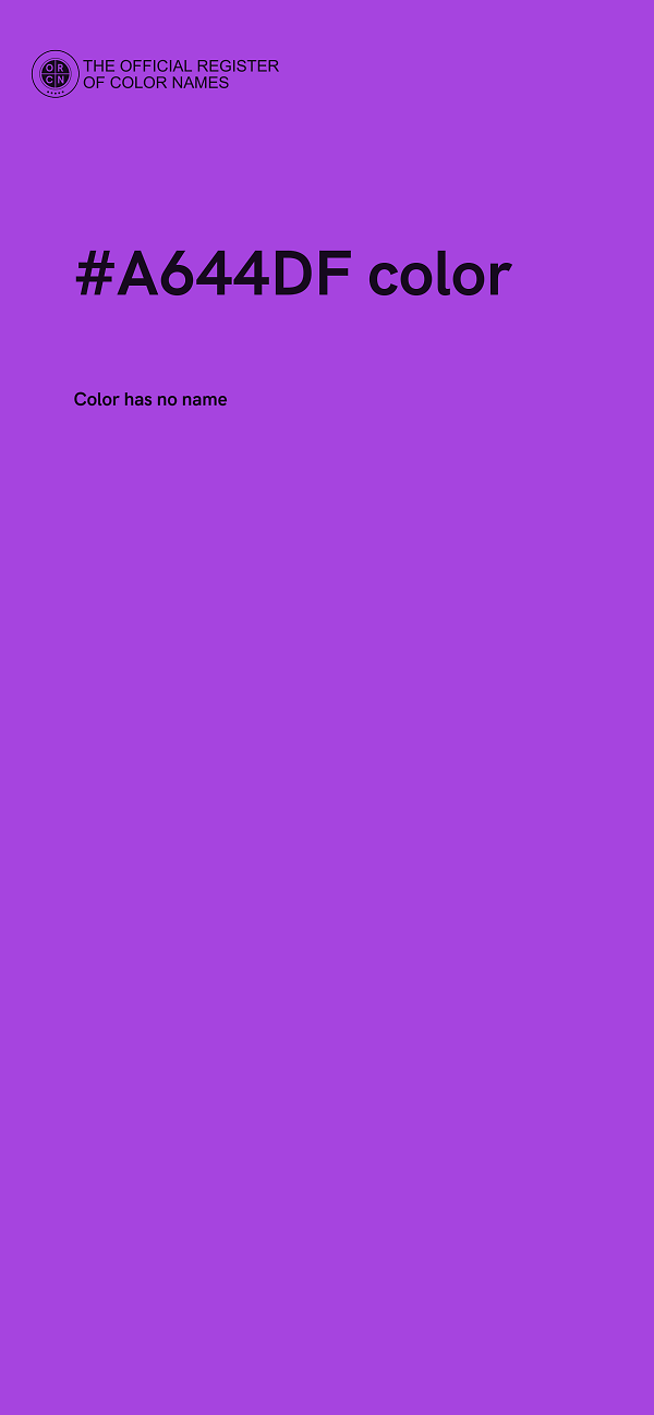 #A644DF color image