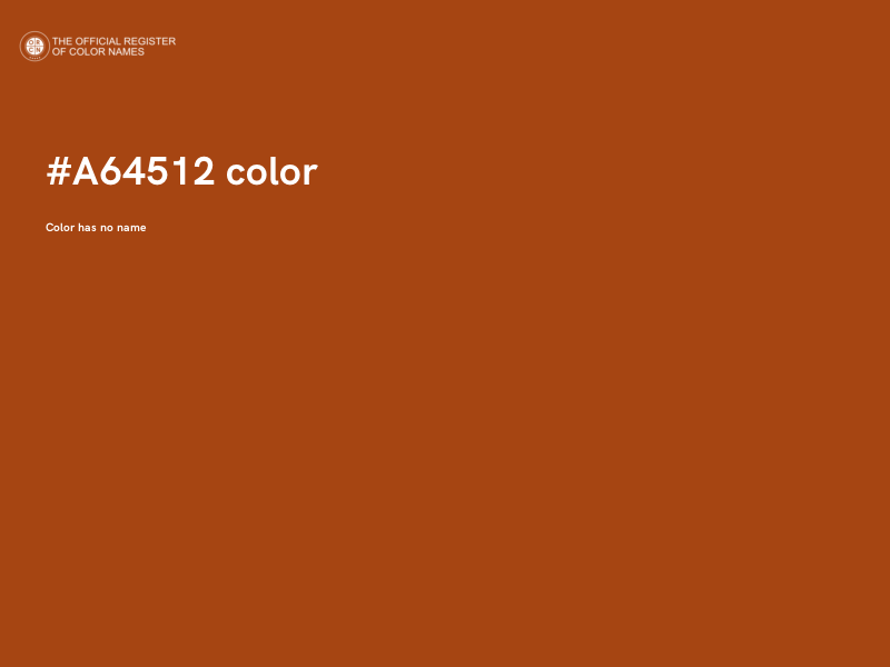 #A64512 color image