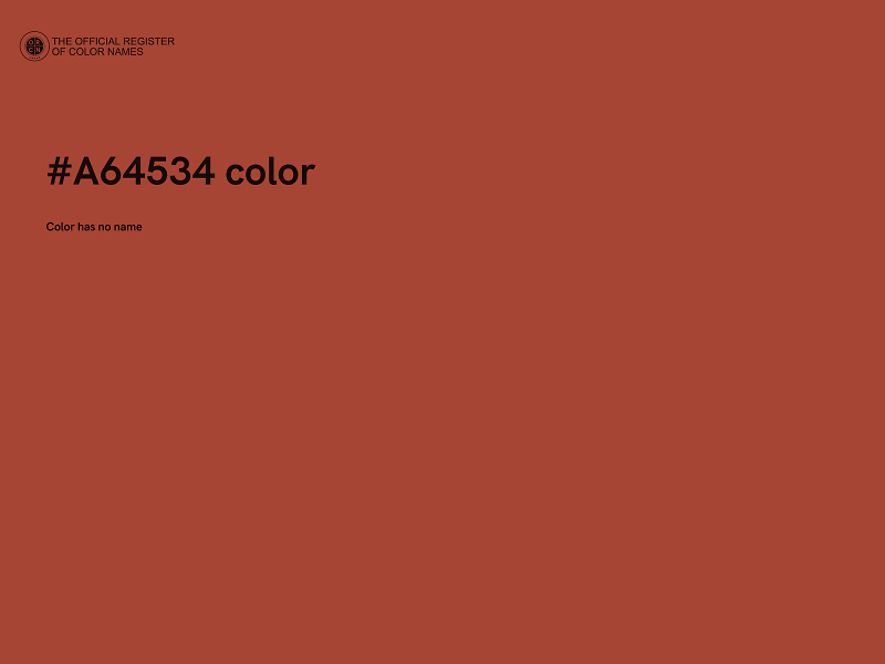 #A64534 color image