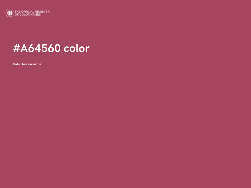 #A64560 color image