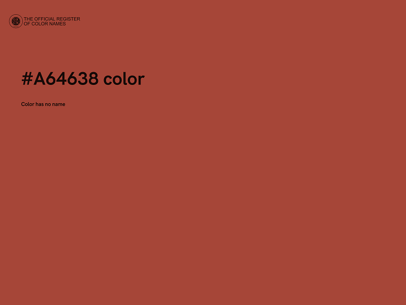 #A64638 color image