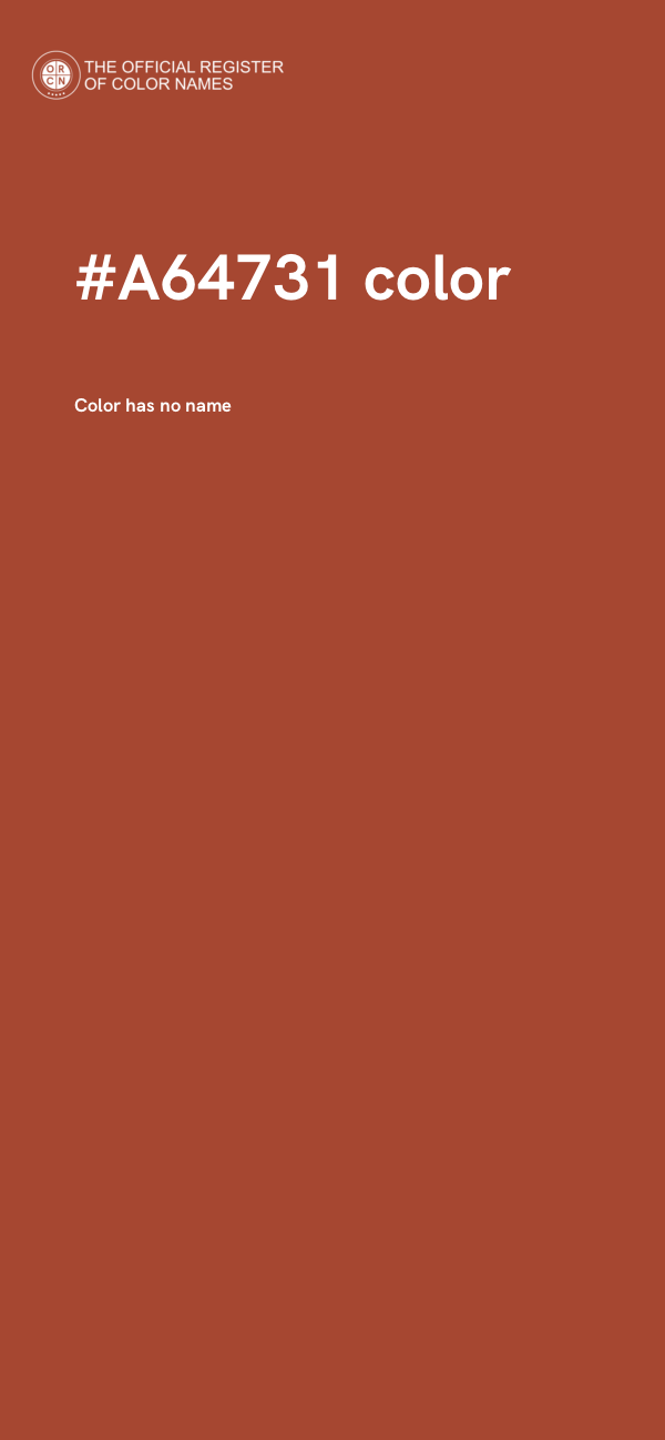 #A64731 color image