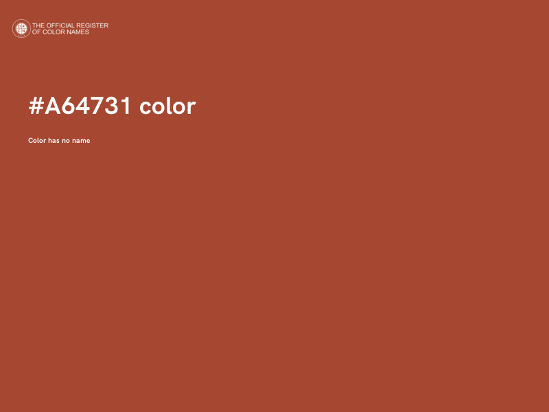 #A64731 color image