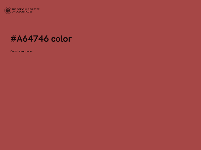 #A64746 color image