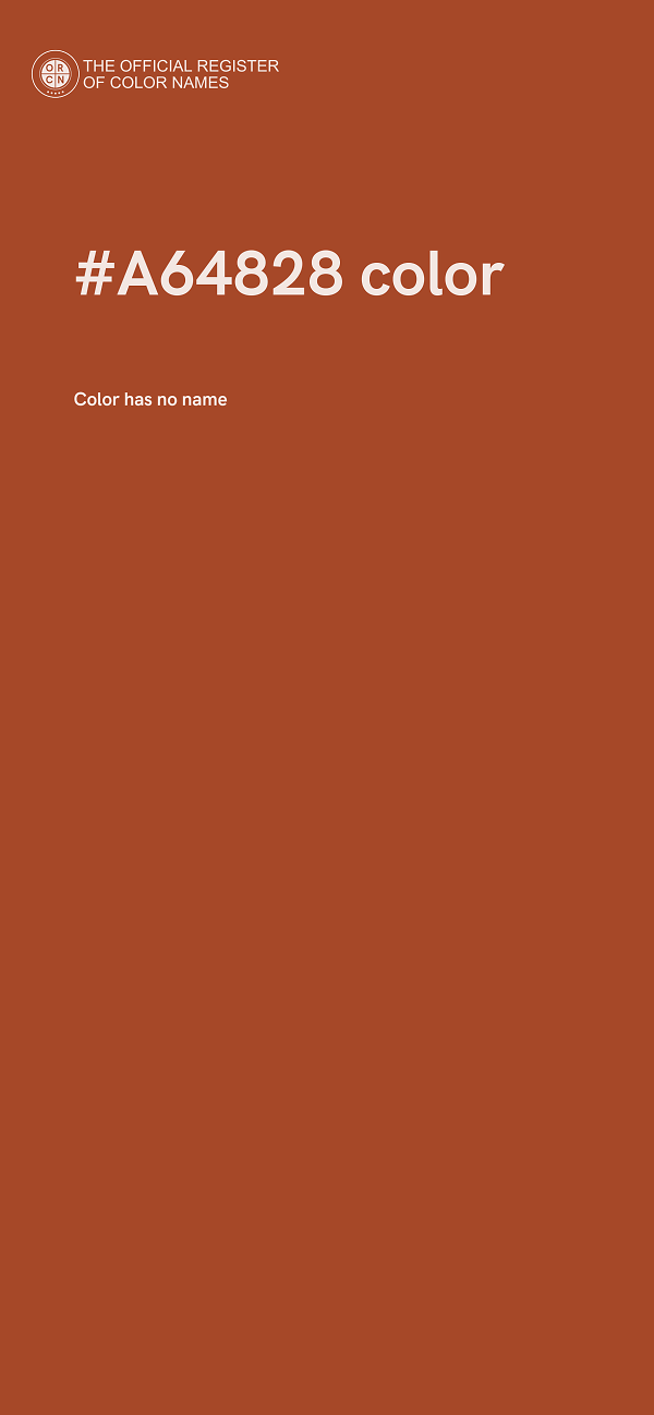 #A64828 color image