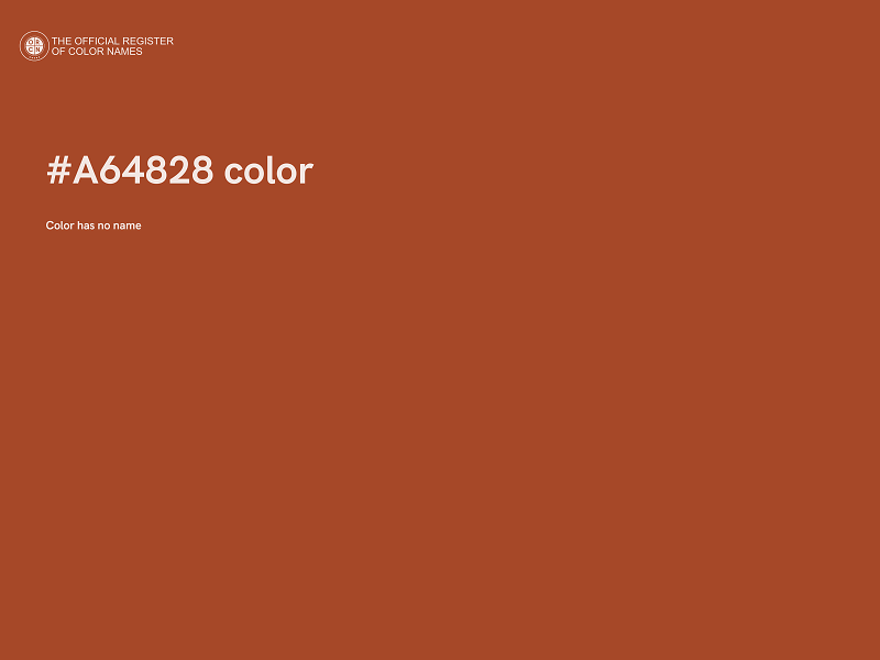 #A64828 color image