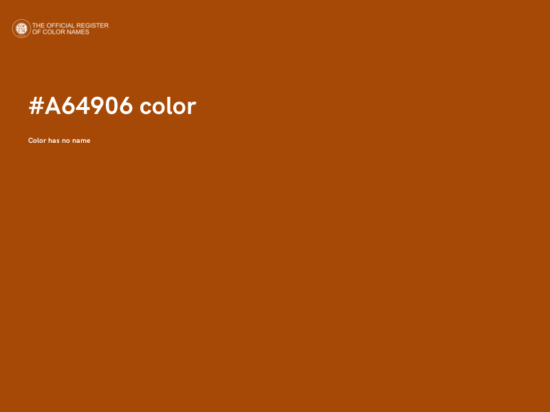 #A64906 color image