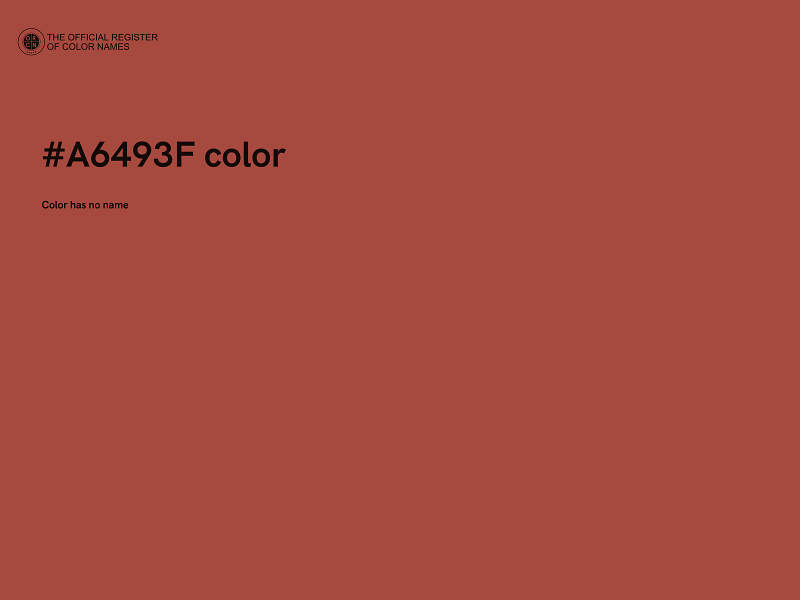 #A6493F color image