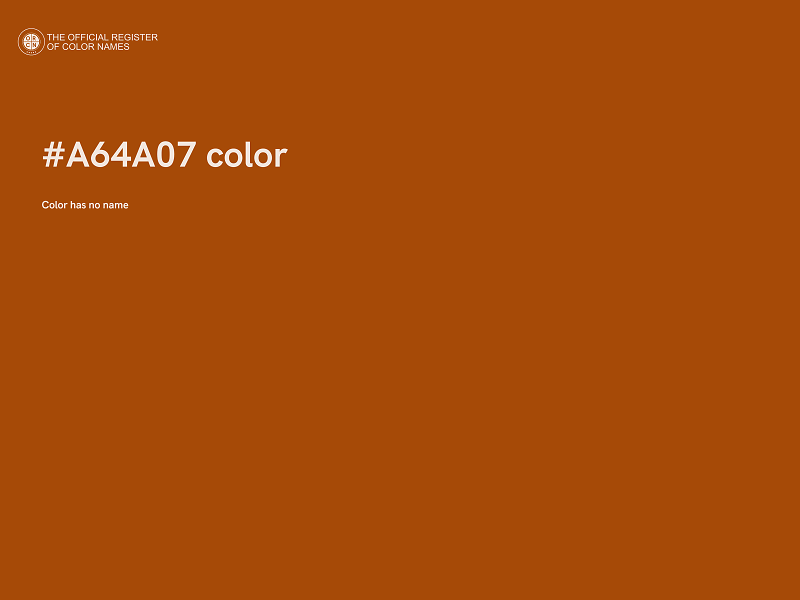 #A64A07 color image