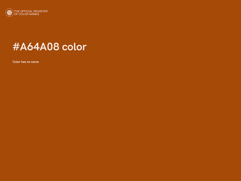 #A64A08 color image