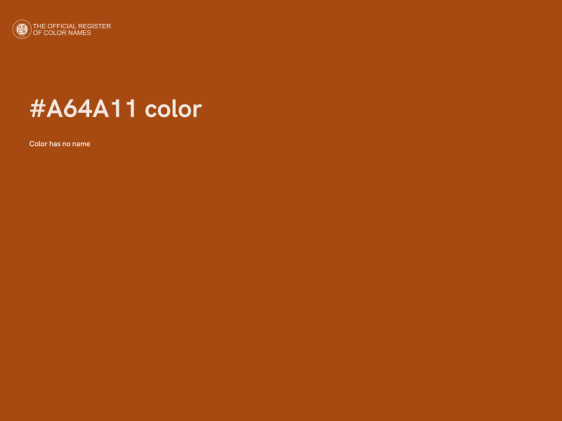 #A64A11 color image