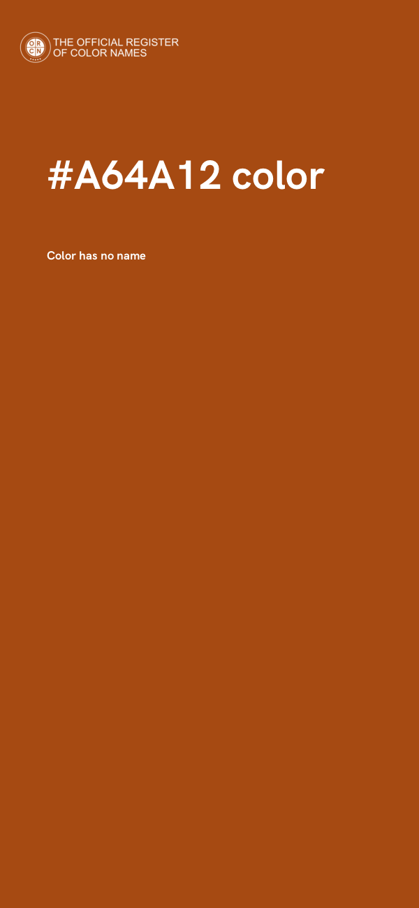 #A64A12 color image