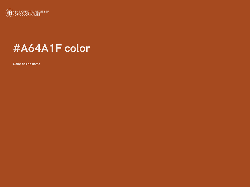 #A64A1F color image